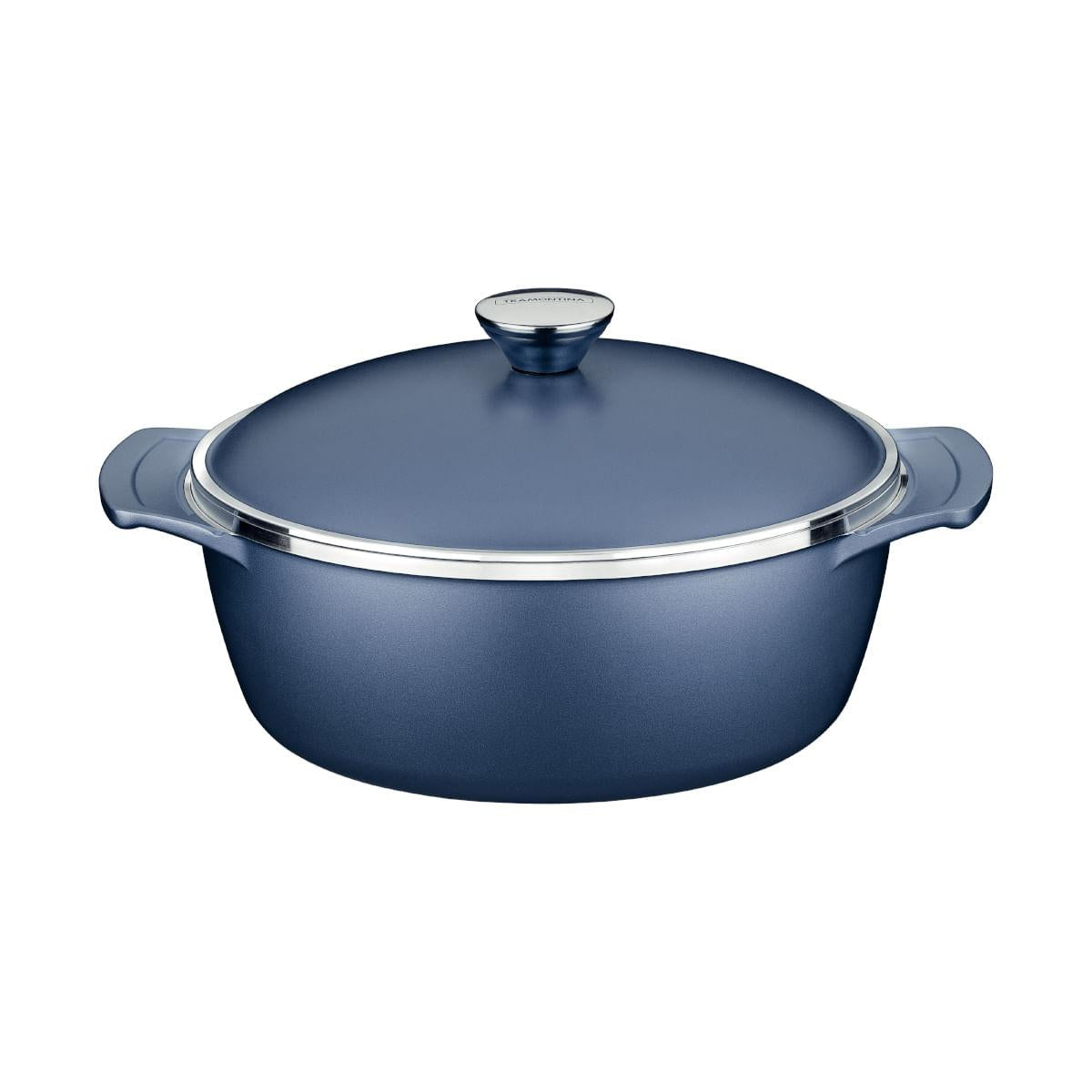 Caçarola Tramontina Lyon em Alumínio Starflon 26 cm 4,6 Litros Azul Elementar