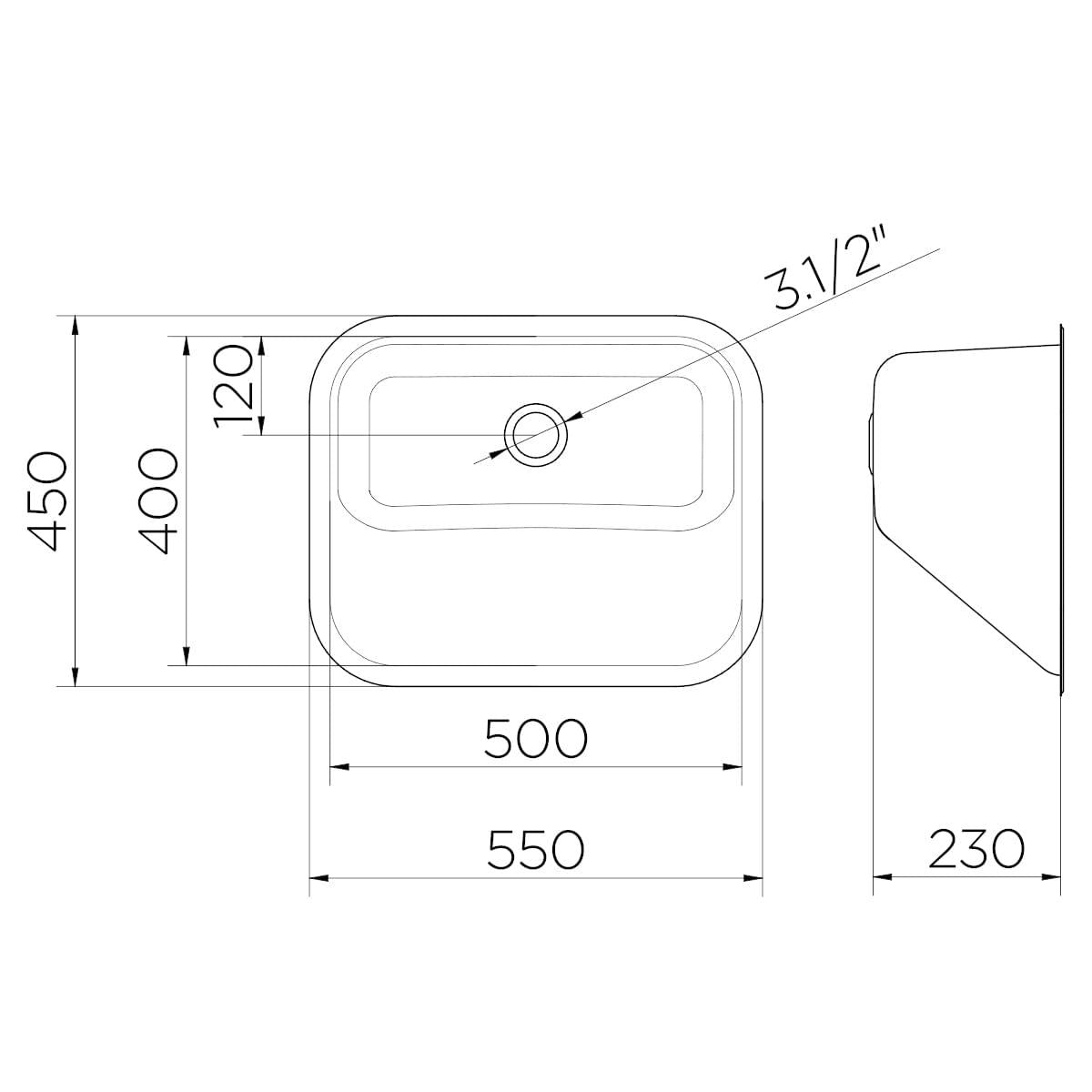 Tanque Docol 32 Litros em Aço Inox Acetinado 50x40 cm com Válvula