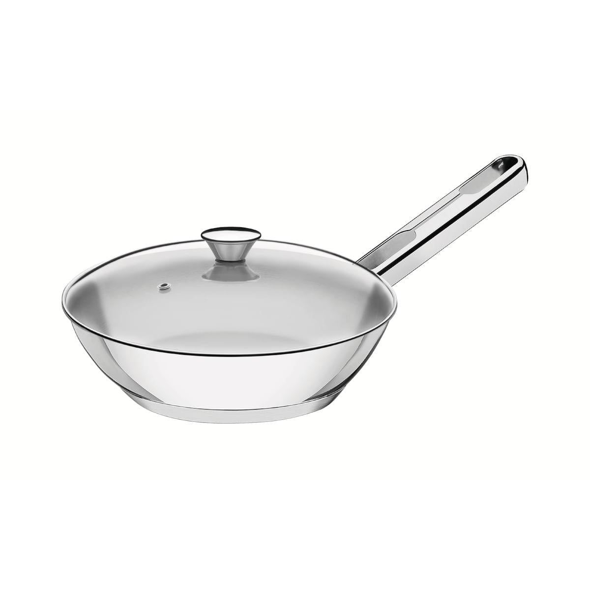 Frigideira Tramontina Allegra 20cm 1,3L Aço Inox Fundo Triplo com Tampa