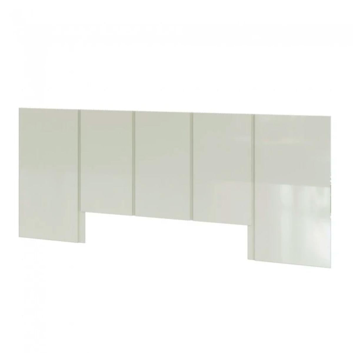 Cabeceira Queen em MDF 280 x 118 cm Lisa Off White Dalla Costa