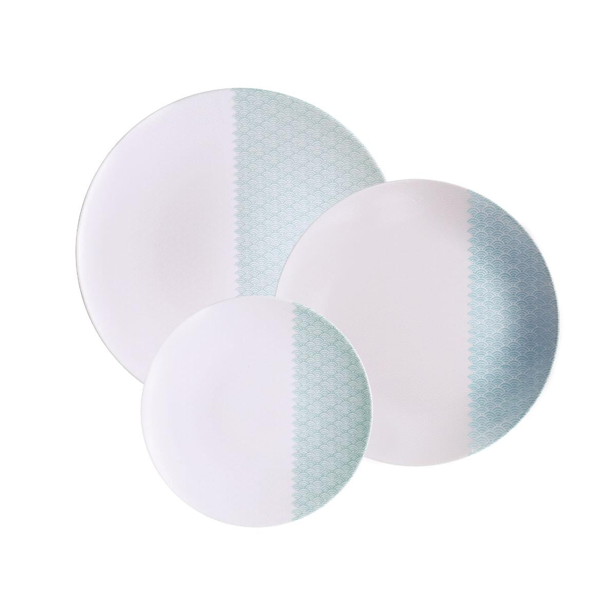 Jogo de Pratos Tramontina Aquarius em Porcelana Decorada 12 peças
