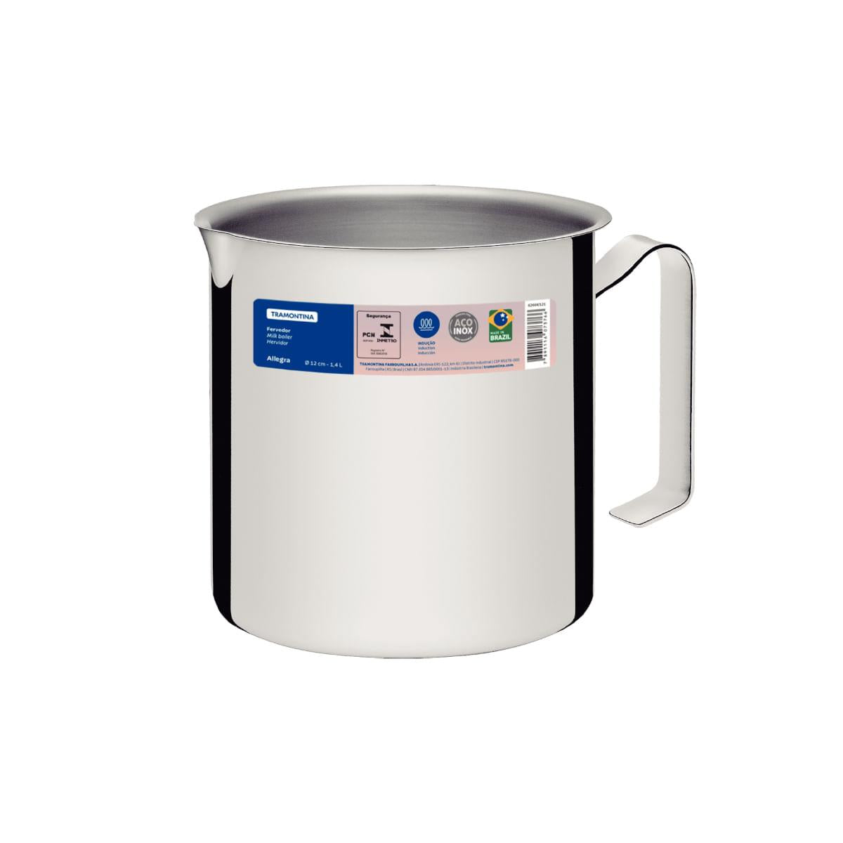 Fervedor Tramontina Allegra em Aço Inox 12 cm 1,4 Litros