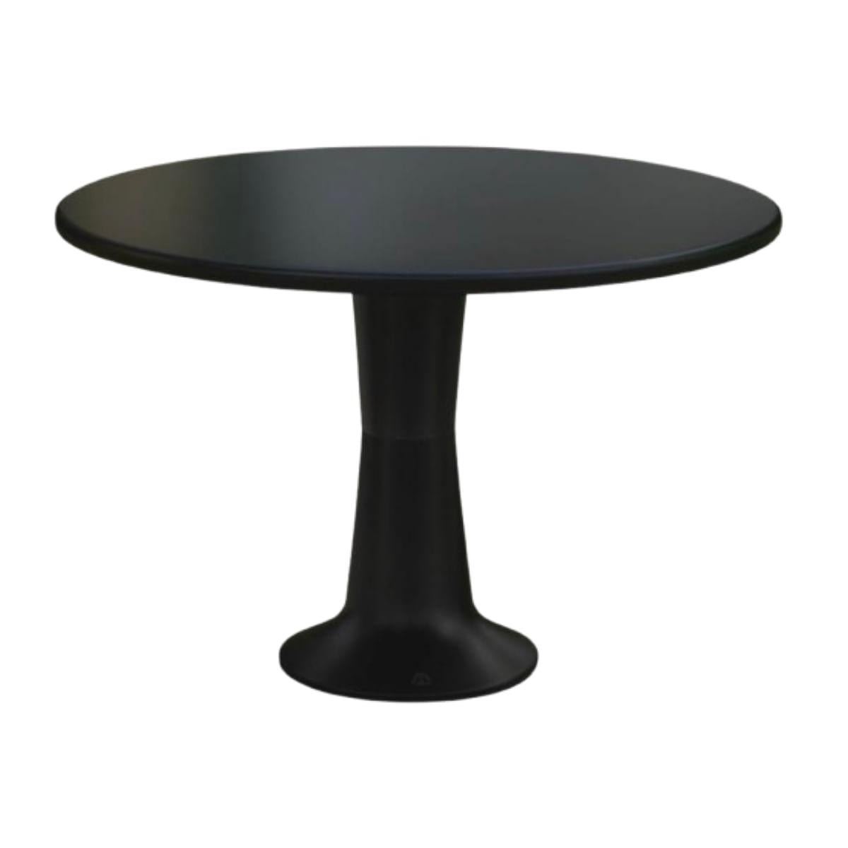 Mesa Redonda Luna 100cm em Polipropileno Preto Acrilys