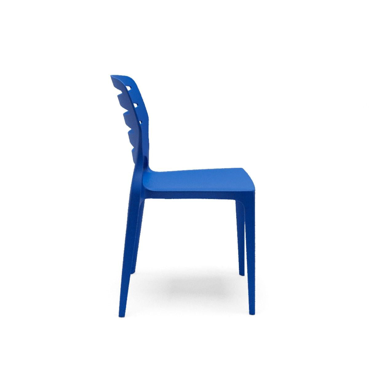 Cadeira Ville Azul Bic Empilhável em Polipropileno Plaxmetal