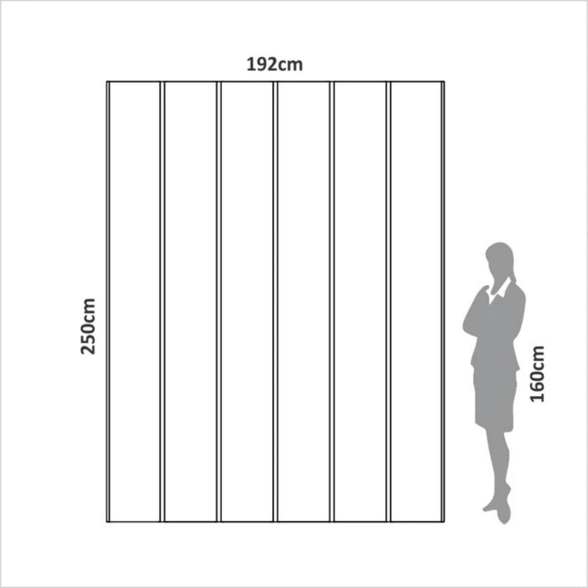 Painel Decorativo Liso 192cm para Parede em Mdf Freijó Dalla Costa