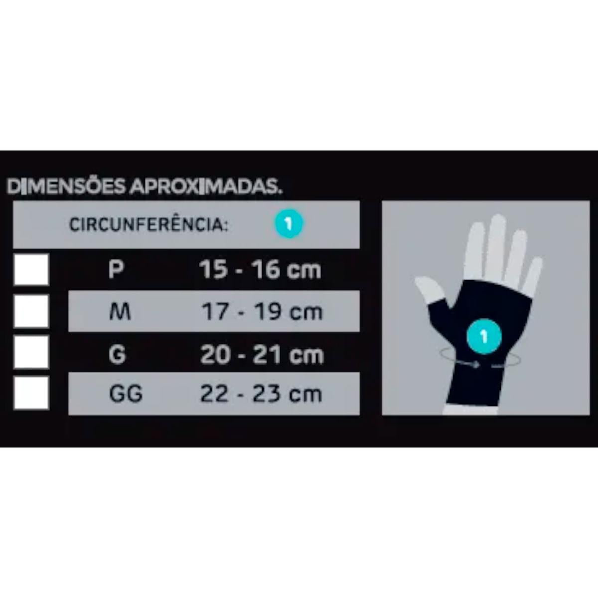 Imobilizador de Punho Esquerdo PRO N1 Cinza com Azul Turquesa