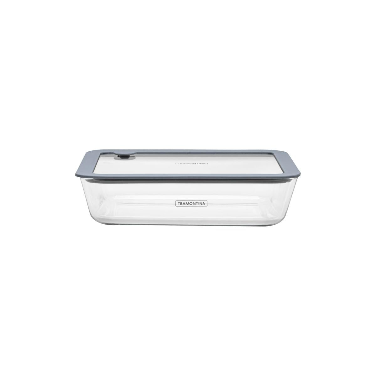 Pote de Vidro Tramontina Vittra Retangular com Tampa Hermética de Silicone 0,7 L