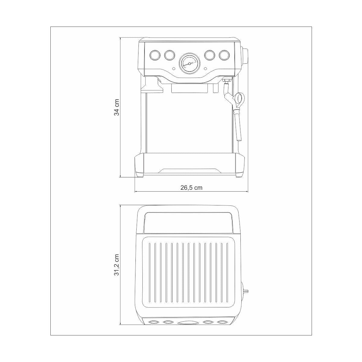Cafeteira Elétrica Tramontina by Breville Express em Aço Inox 1,8 L 220 V