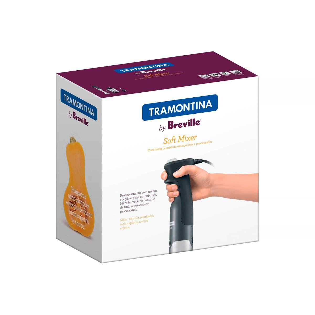 Soft Mixer Tramontina by Breville em Aço Inox com Copo 15 Velocidades