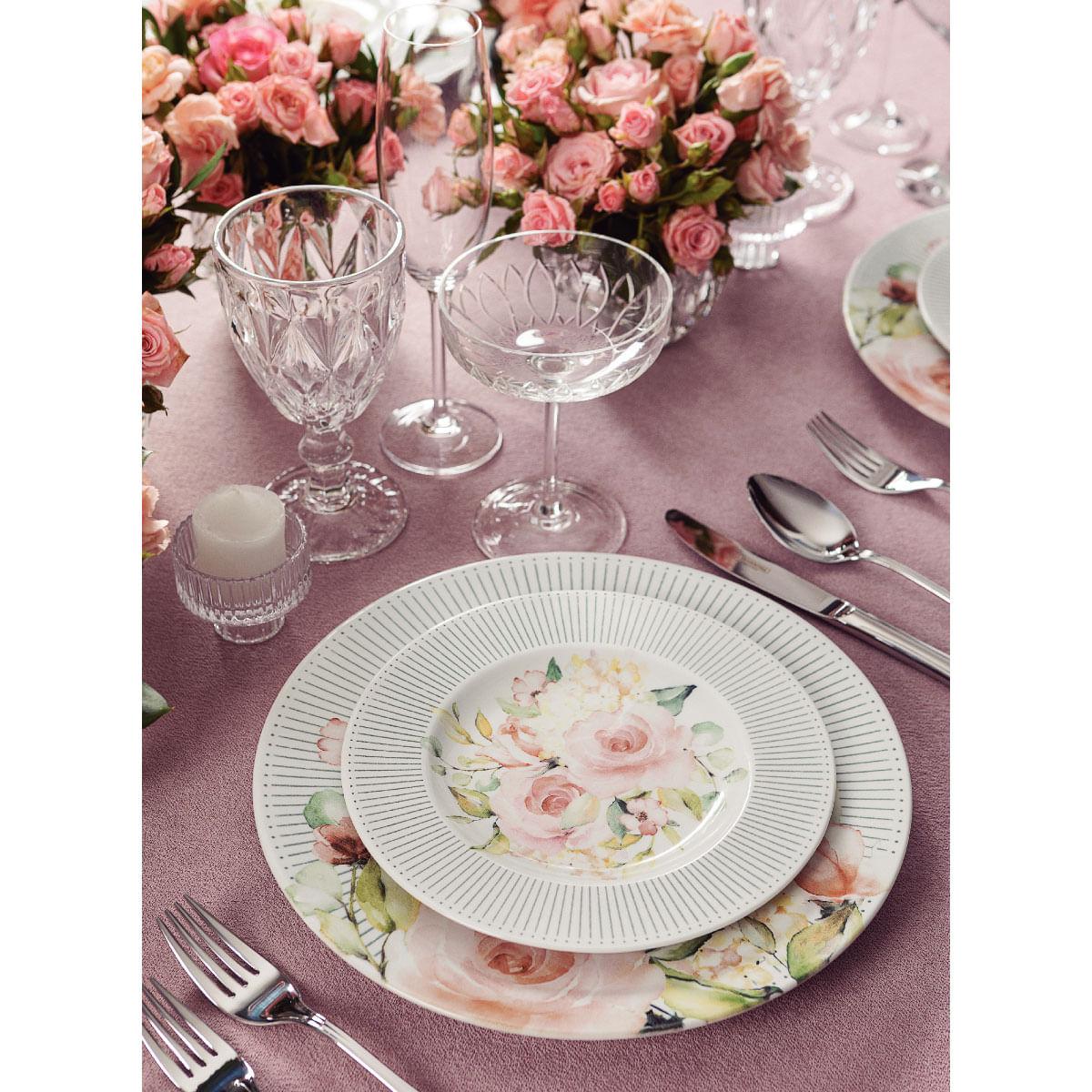 Aparelho de Jantar Tramontina Ornatta em Porcelana Decorada 20 Peças