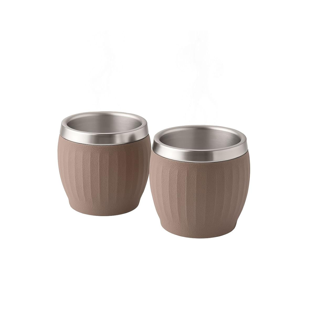 Kit 2 Xícaras para Café Tramontina em Aço Inox Cinza 80 ml