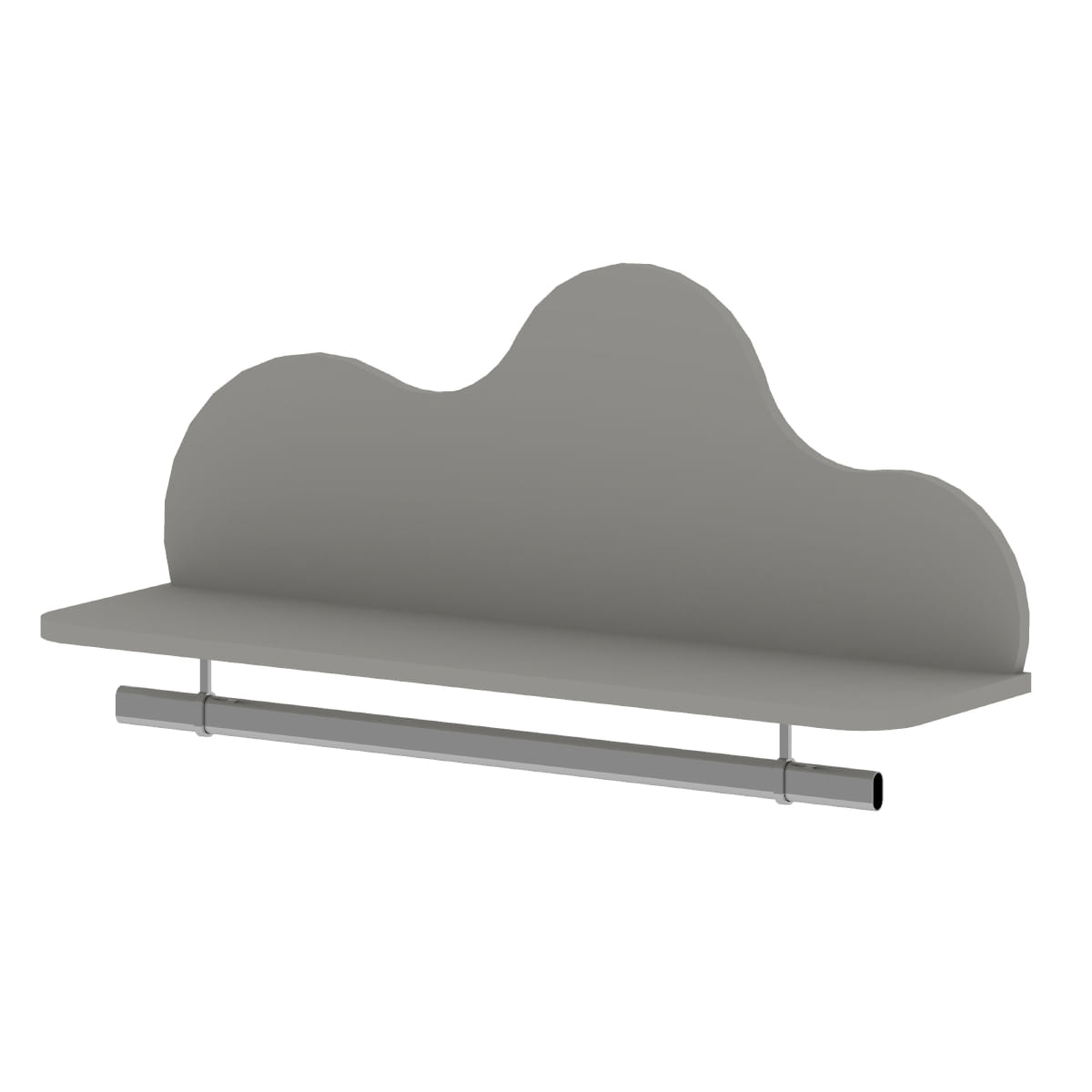 Prateleira Decorativa com Cabideiro 80cm Nuvem Fendi Genialflex