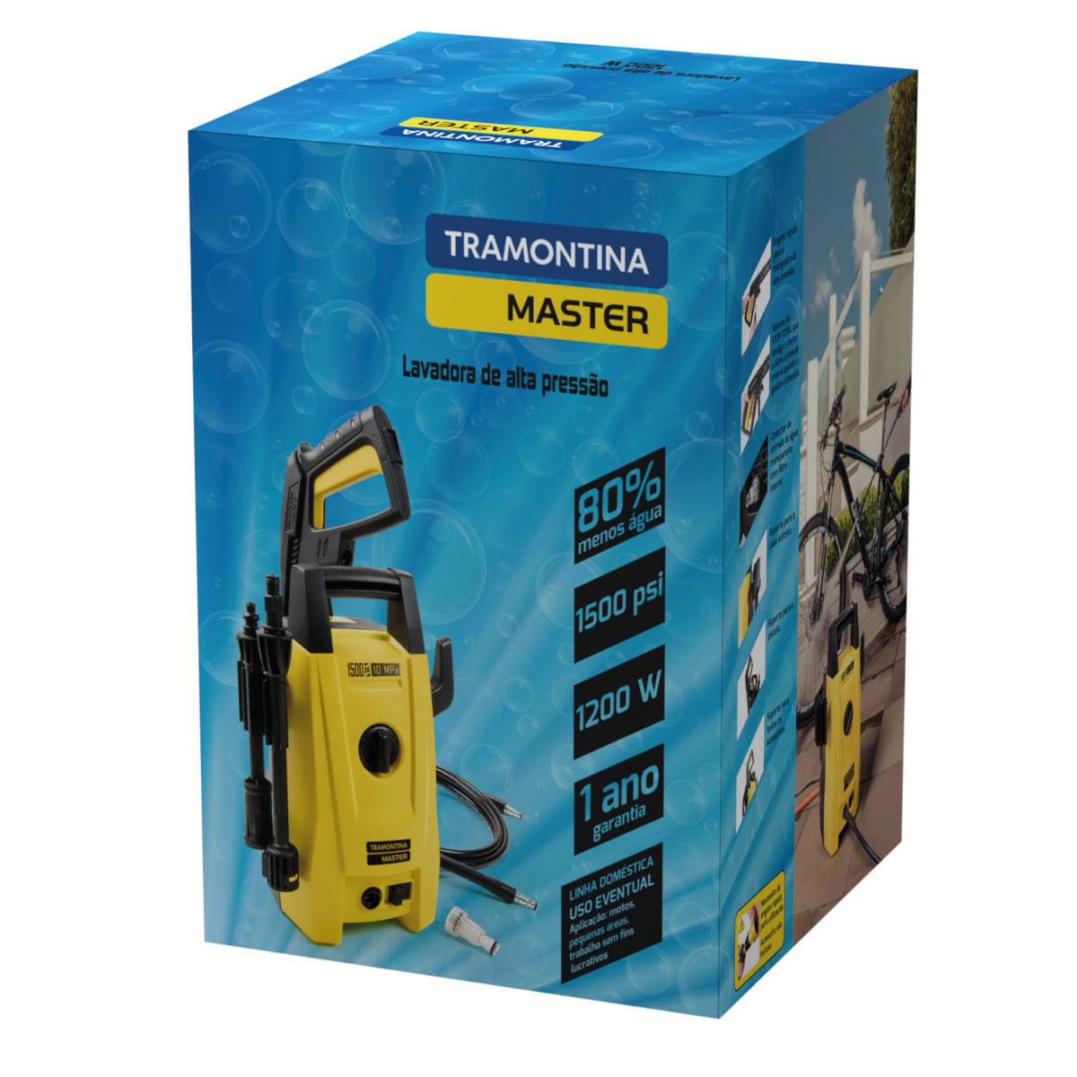 Lavadora de Alta Pressão Tramontina 1200W 220V com Mangueira 3m e Jato Regulável