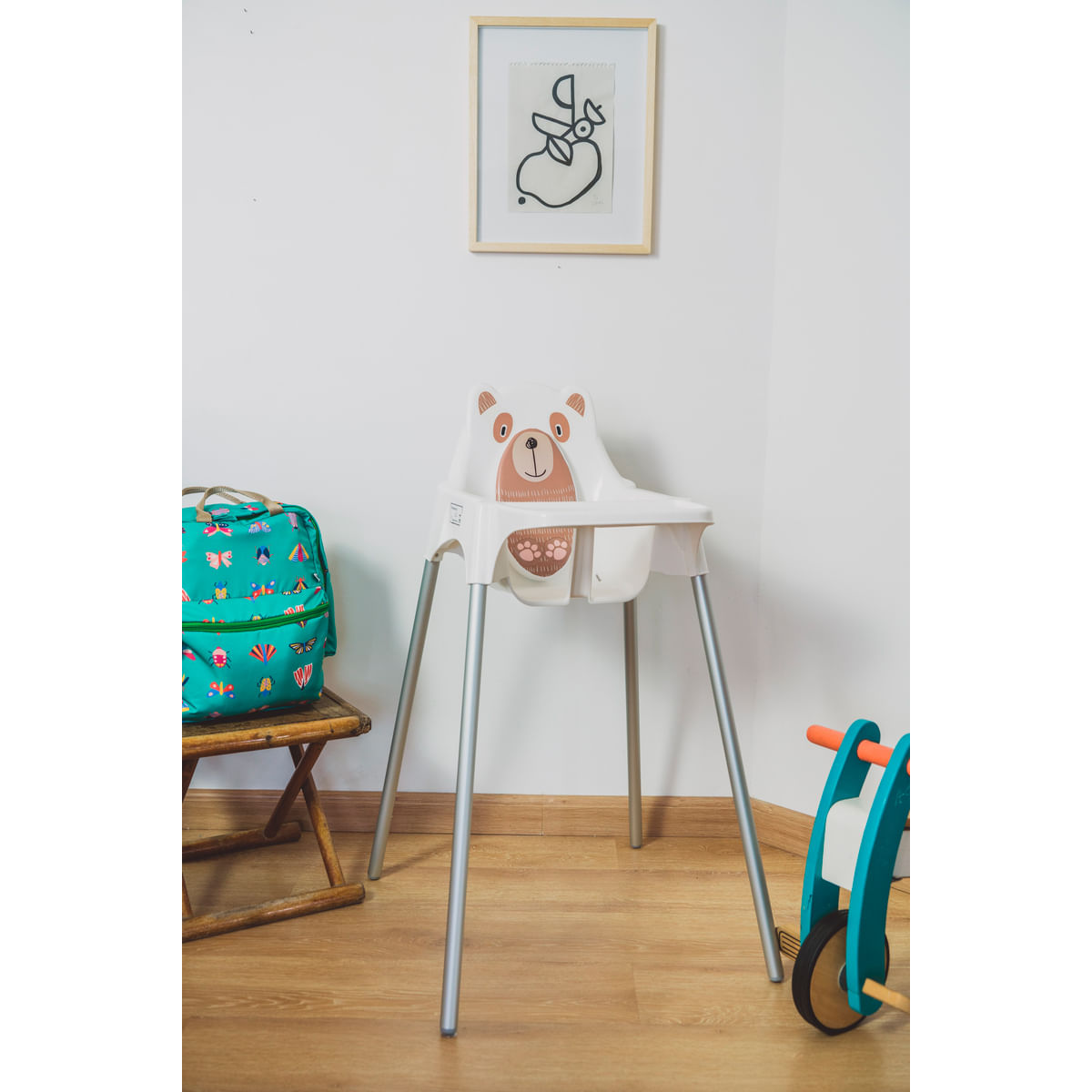 Cadeira para Refeição Infantil Tramontina Teddy em Polipropileno Branco
