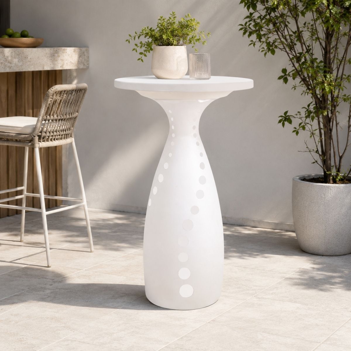 Mesa Alta Flut Branca 65x111cm Tramontina 92743010