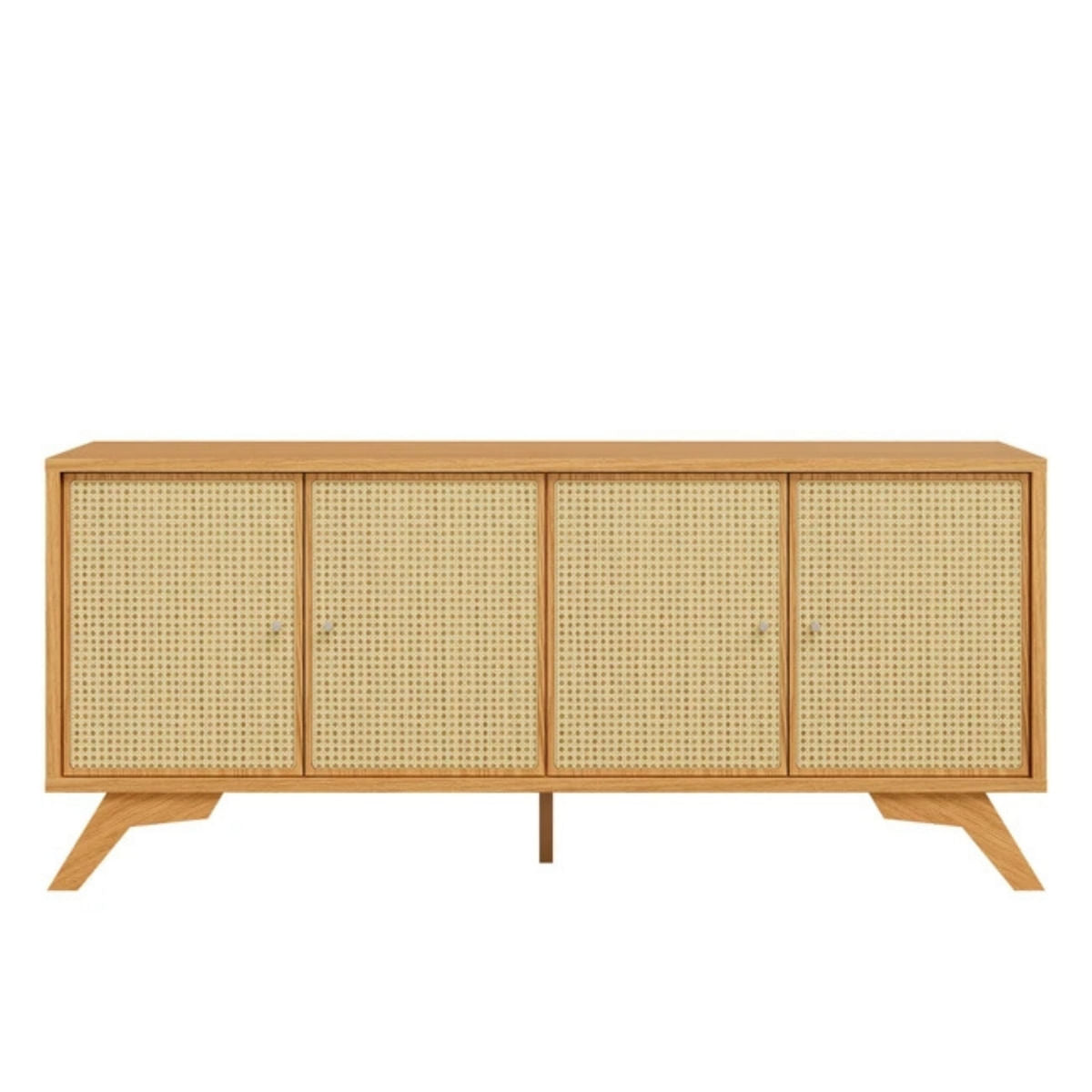 Balcão Buffet 180cm com Palha Hexagonal Natural Carvalho Rosé Dalla Costa