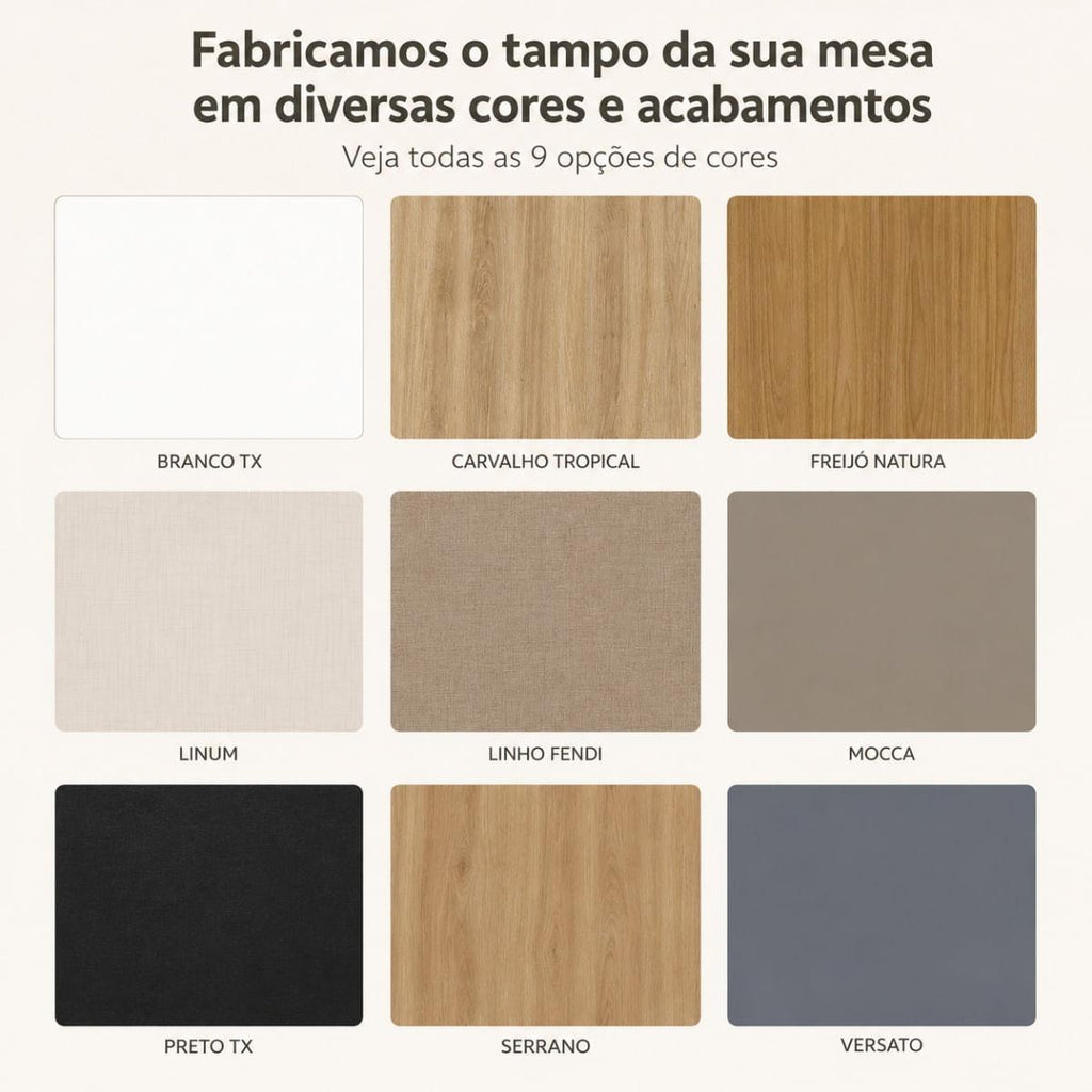 Mesa Jantar Sofia Redonda 80cm Linum 18mm Pés de Madeira Natural Marin