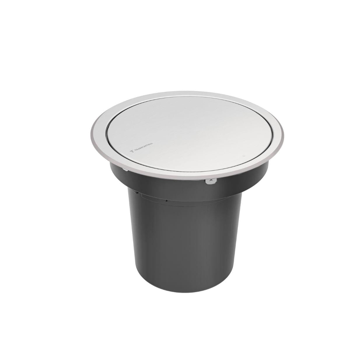 Lixeira de Embutir Tramontina 5 Litros Clean Round Click em Aço Inox