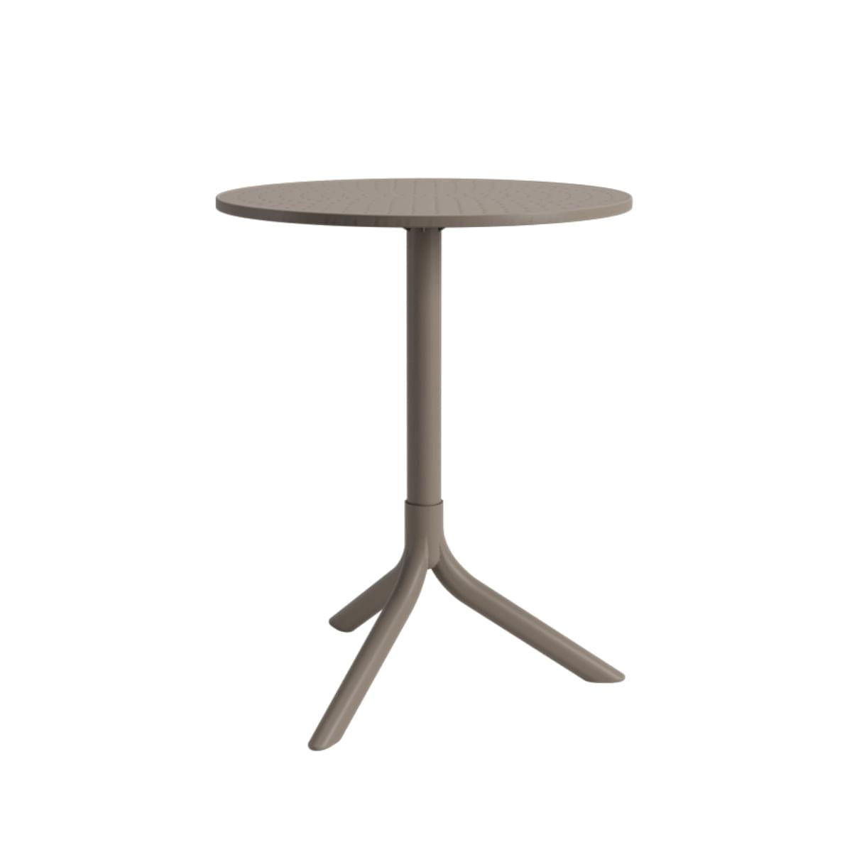 Mesa Redonda Livy Aurah 60x74,5cm Taupe em Polipropileno Plaxmetal