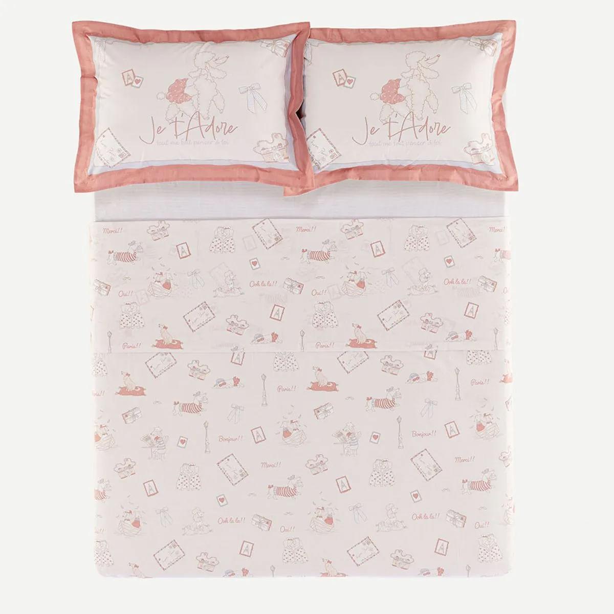 Jogo de Cama Casal Karsten Infantil Jolie 220x250cm 100% Algodão