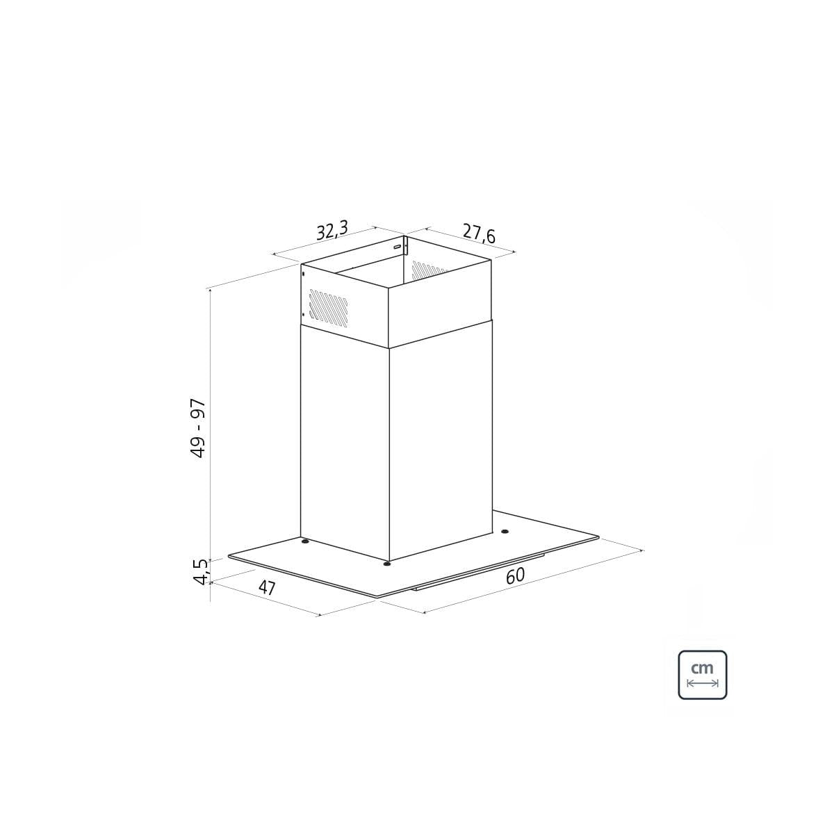 Coifa de Parede Tramontina Basic em Aço Inox 60 cm