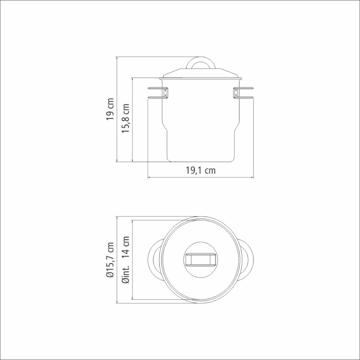 Cuscuzeira Tramontina Solar em Aço Inox com Tampa e Alças 2,2L 14cm