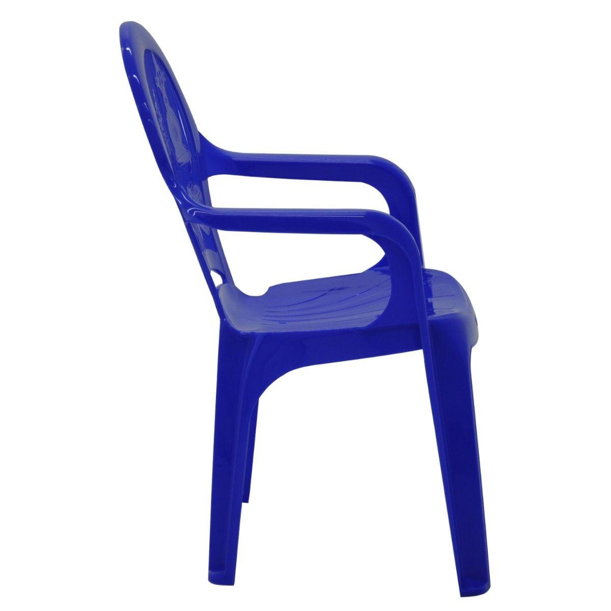 Cadeira Infantil Tramontina Catty Azul Estampado em Polipropileno