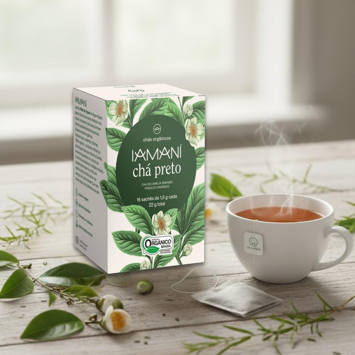 Chá Preto Orgânico Iamaní 15 Sachês