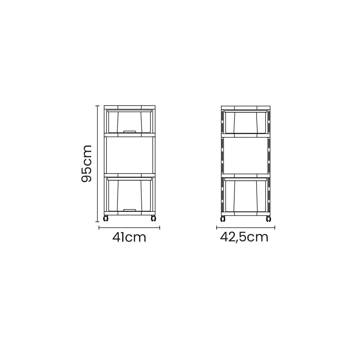 Gaveteiro Tramontina Laundry em Polipropileno 41 x 95 cm