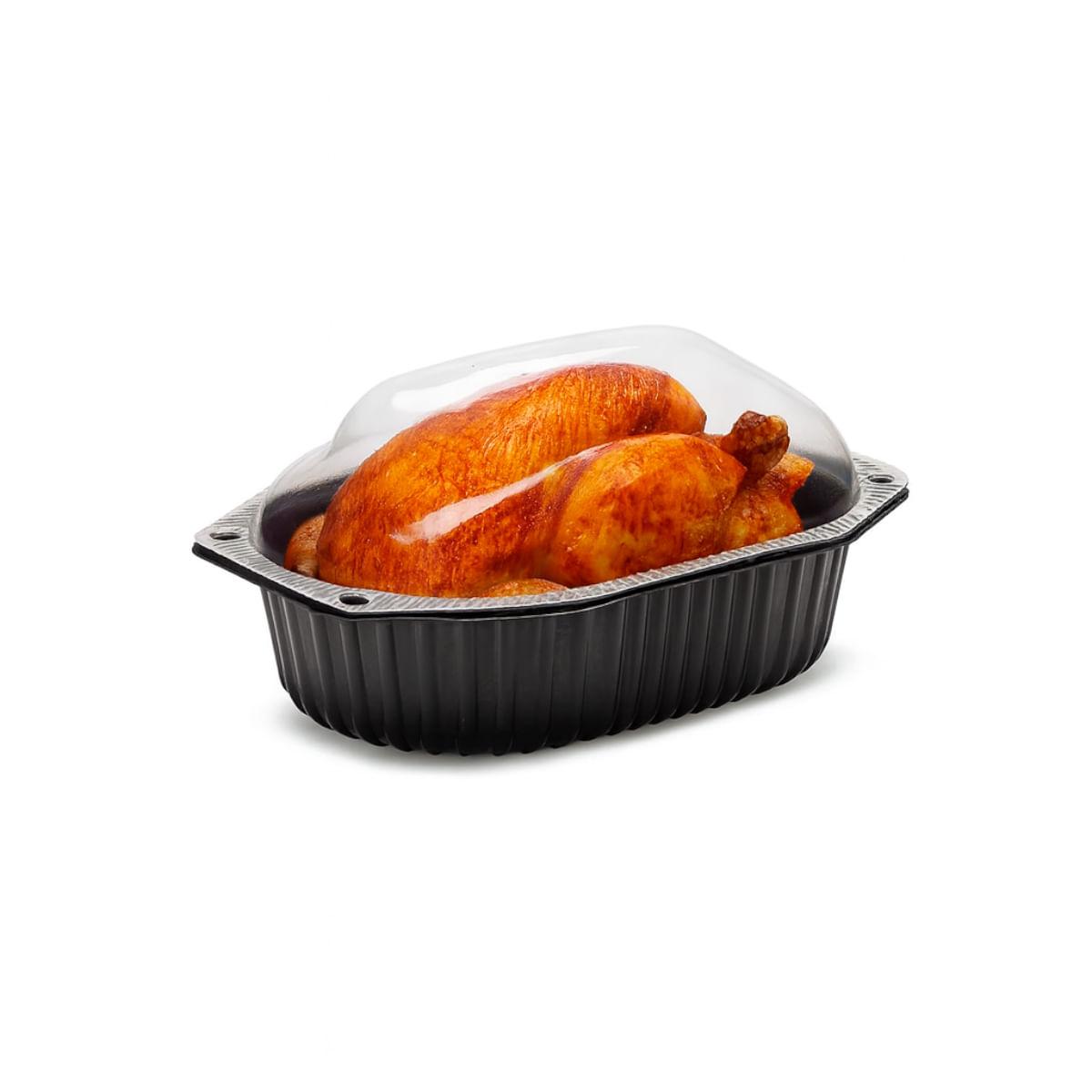 100un Embalagem para Frango Assado G100 Preto Galvanotek