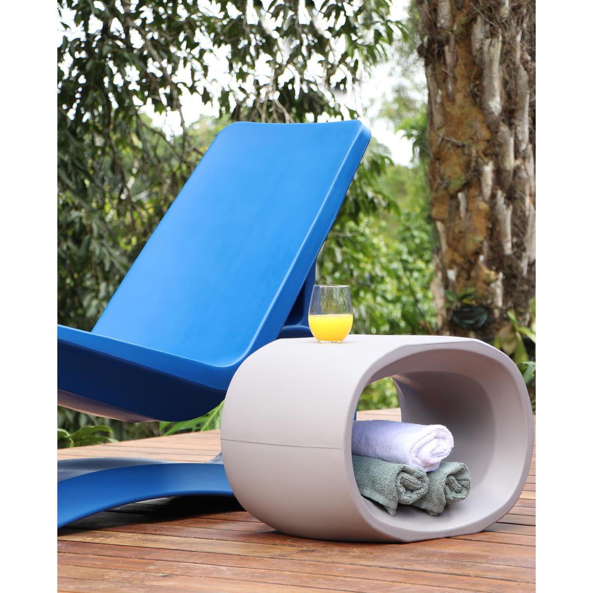 Mesa de Apoio Tramontina Octo em Polietileno Concreto