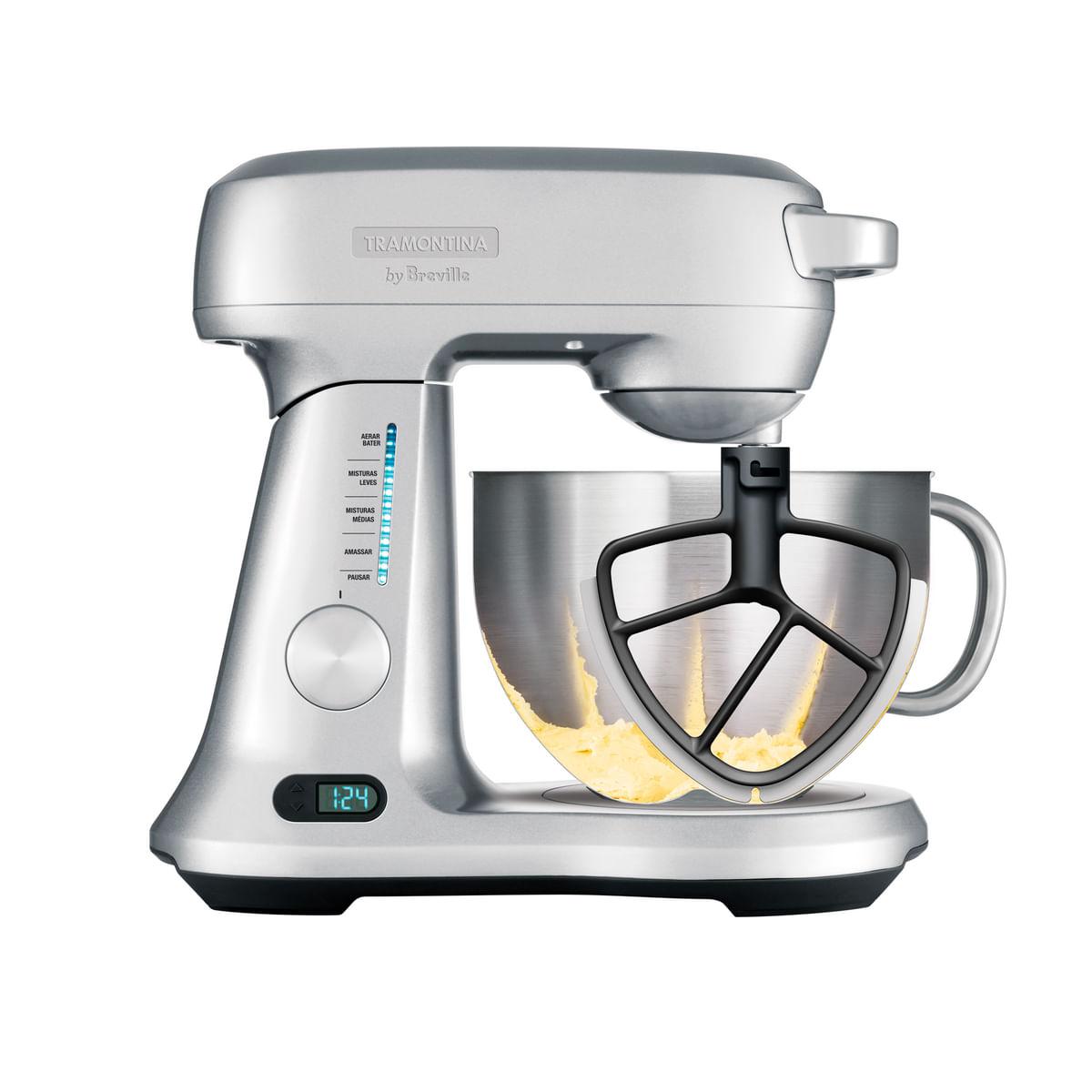 Batedeira Planetária Tramontina by Breville Mix Pro em Alumínio Fundido 840 W com Tigela Inox 4,7 L 127V