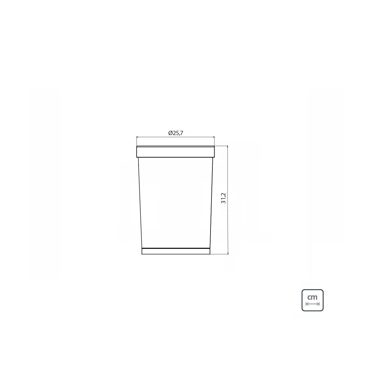 Lixeira para Papel Tramontina Molise Aço Inox Scotch Brite 12 Litros