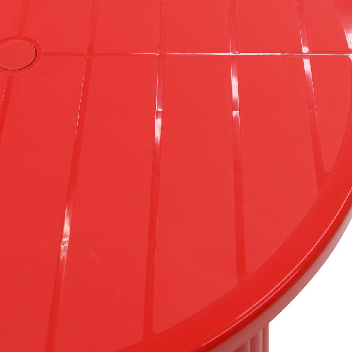 Mesa Tramontina Cassino 90 cm em Polipropileno Vermelho