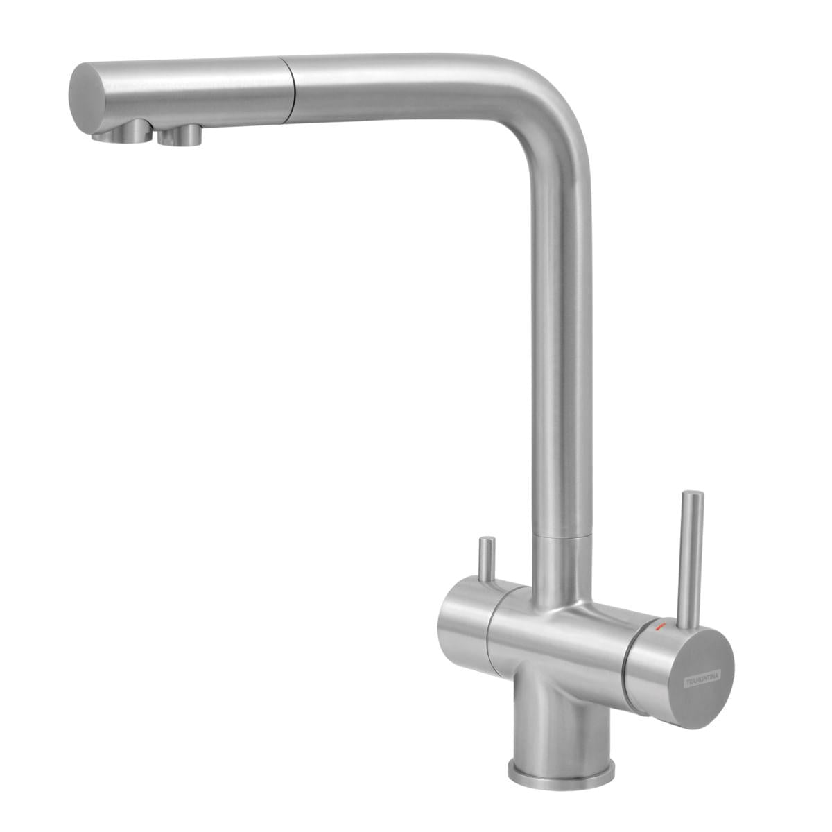 Misturador Monocomando Tramontina Monde Filter em Aço Inox com Saída Adicional para Água Filtrada com Filtro 3M