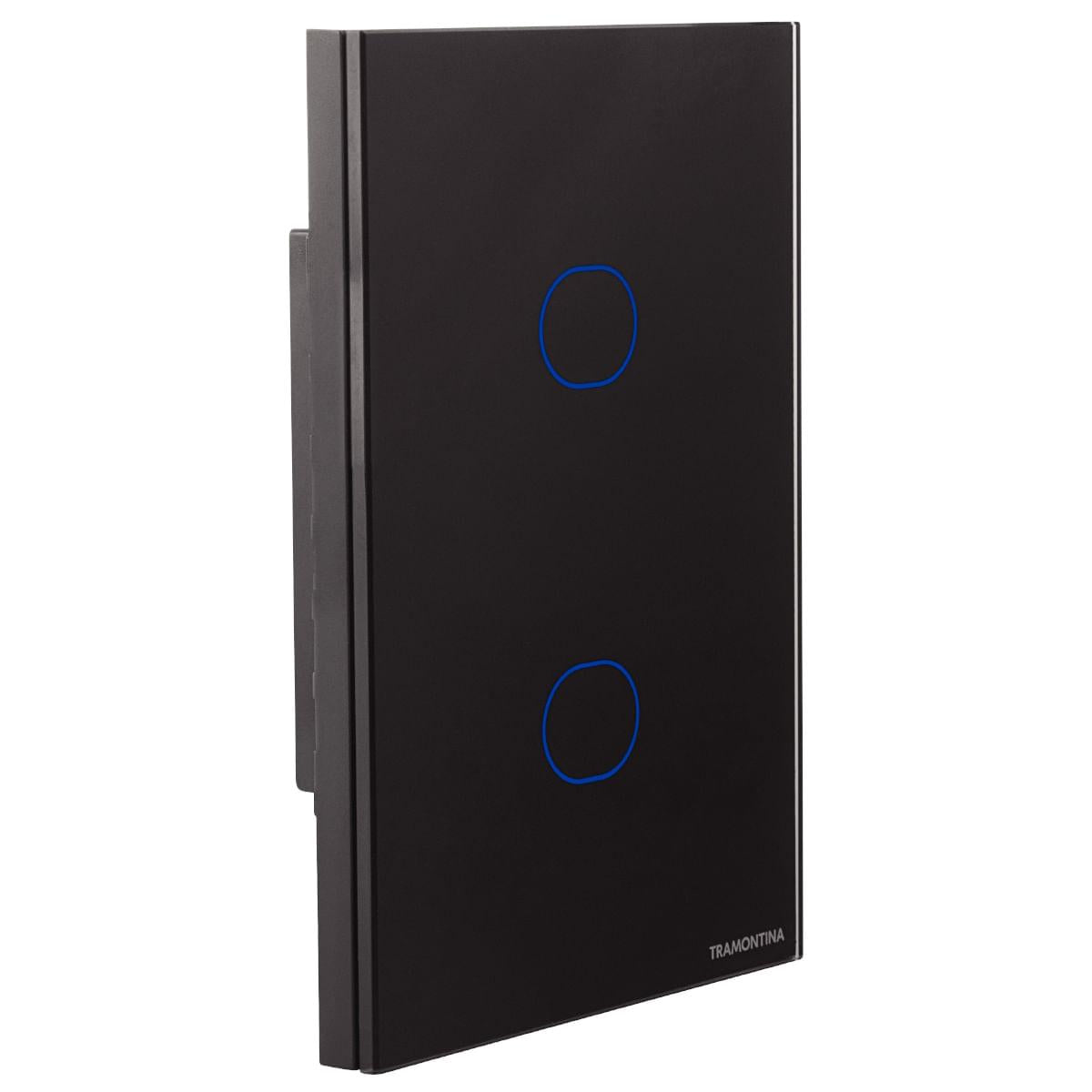 Interruptor Touch Wi-Fi Smart Tramontina Preto com 2 Canais