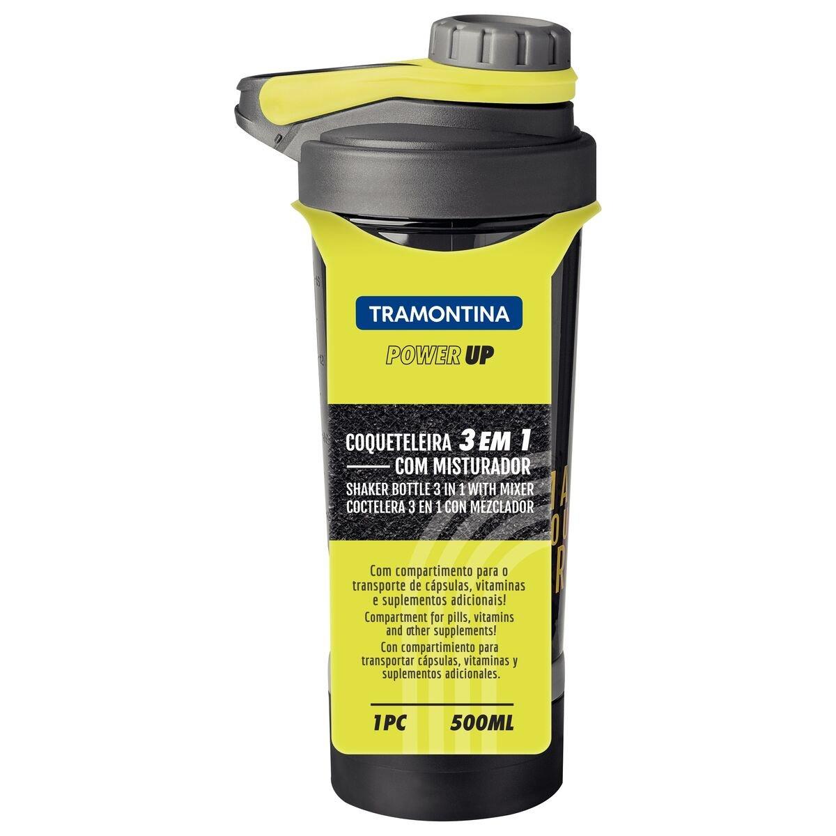 Coqueteleira Tramontina Power Up 3 em 1 com Corpo em Copopoliéster e Misturador de Aço Inox