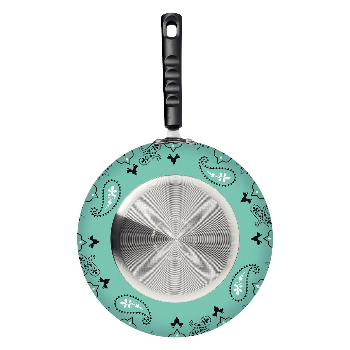 Frigideira Funda Tramontina Alumínio Starflon Max 24 cm 2,2 Litros Azul com Tampa
