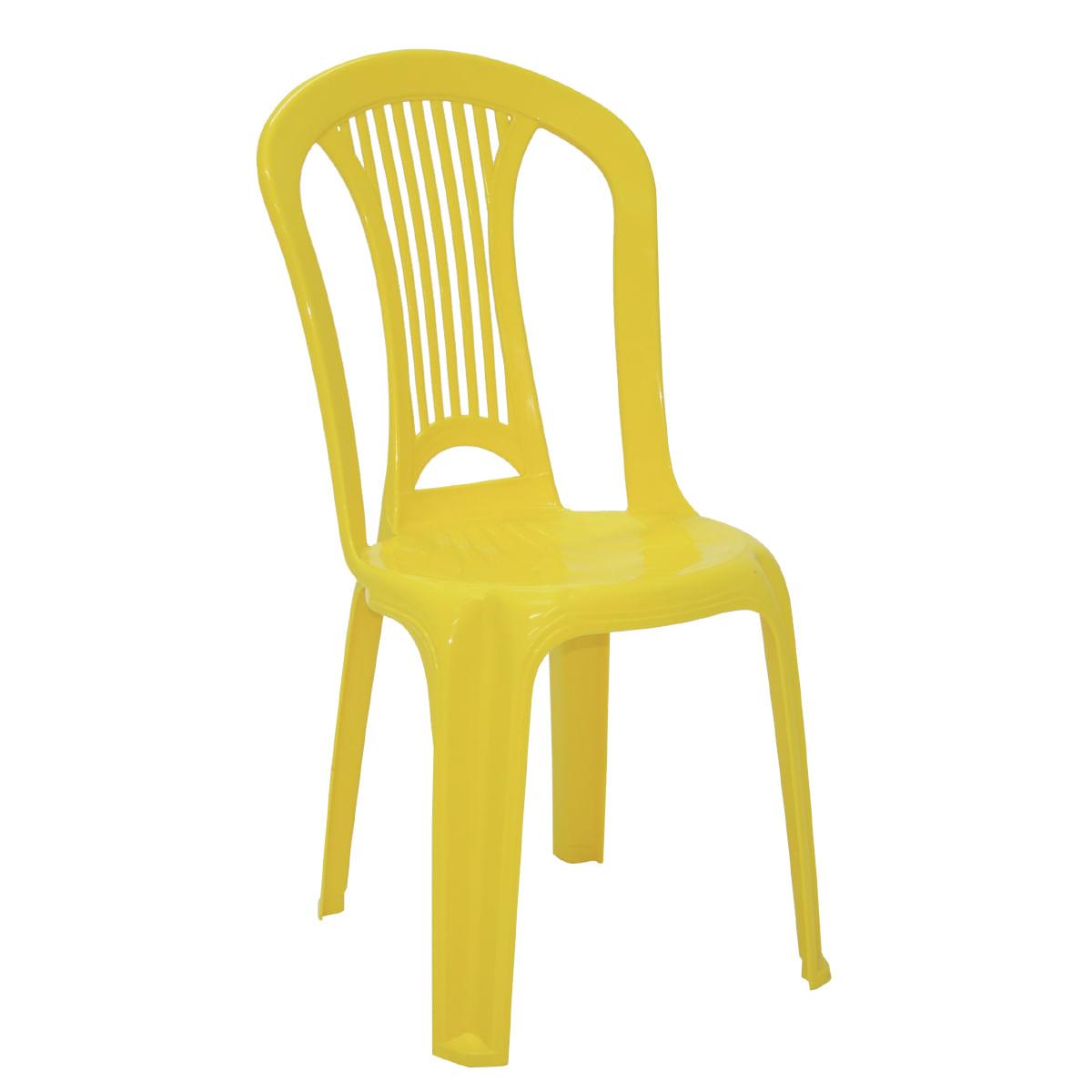 Cadeira Bistrô Tramontina Atlântida Basic em Polipropileno Amarelo