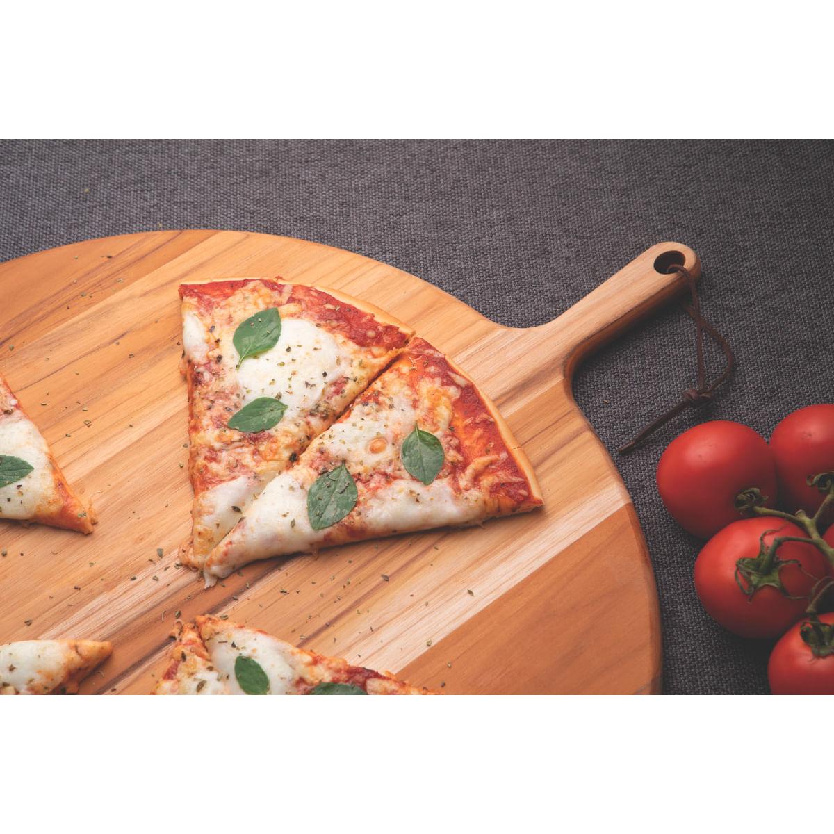Tábua Redonda para Pizza Tramontina Provence em Madeira Teca 30 cm