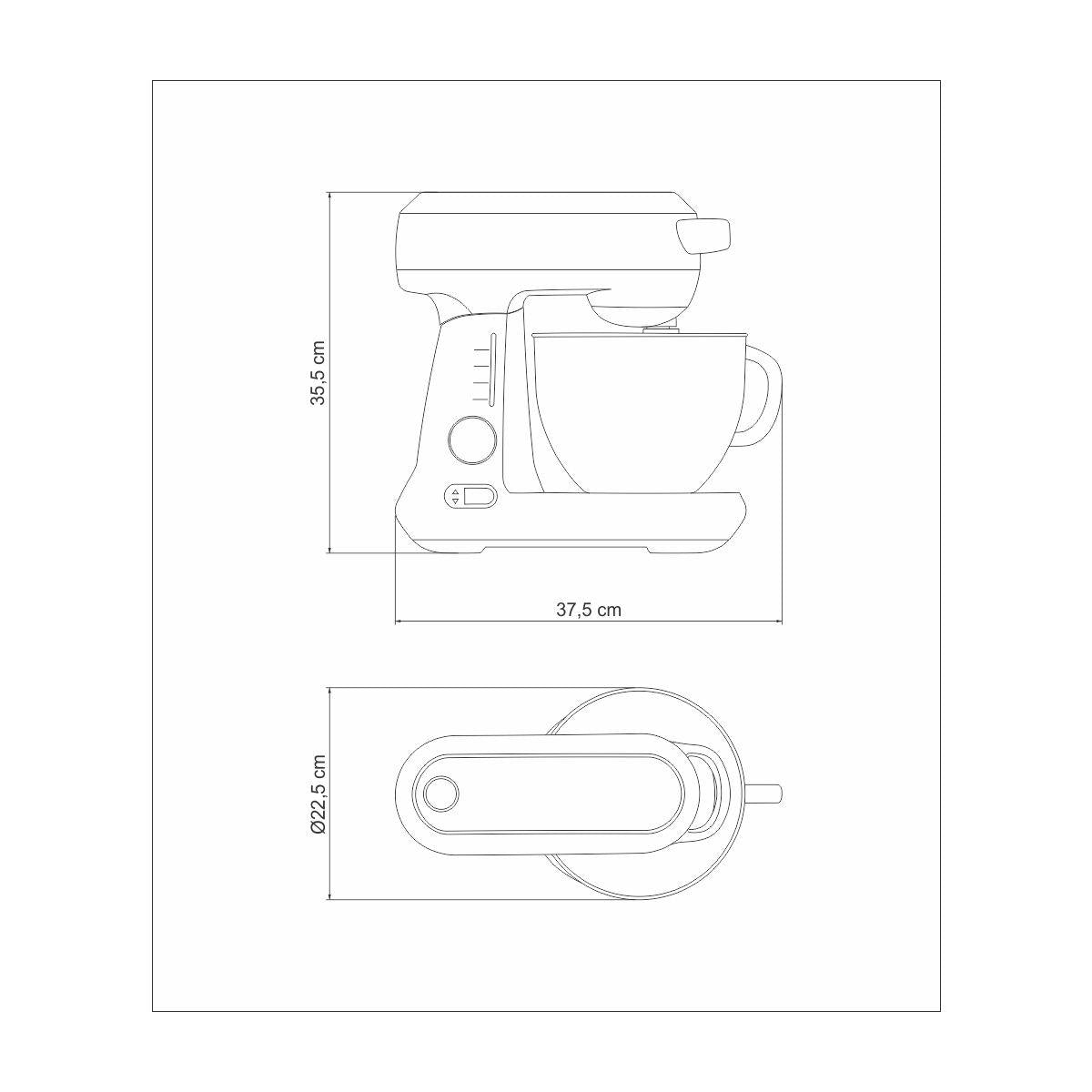 Batedeira Planetária Tramontina by Breville Mix Pro em Alumínio Fundido 840 W com Tigela Inox 4,7 L 127V