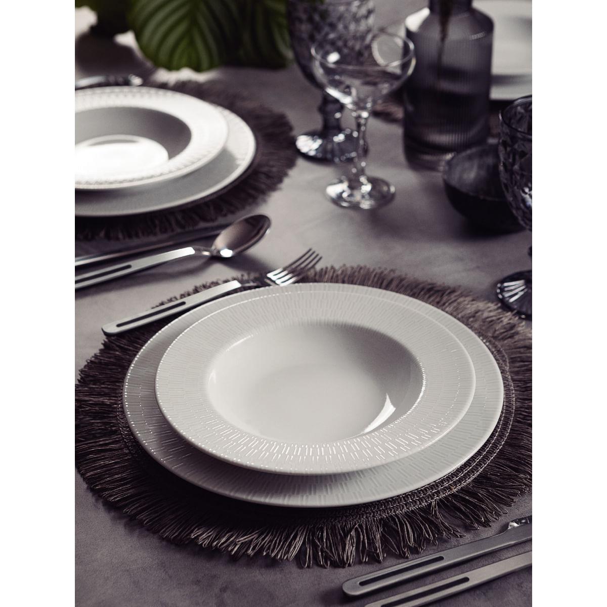 Jogo de Pratos Tramontina Santorini em Porcelana Decorada 12 peças