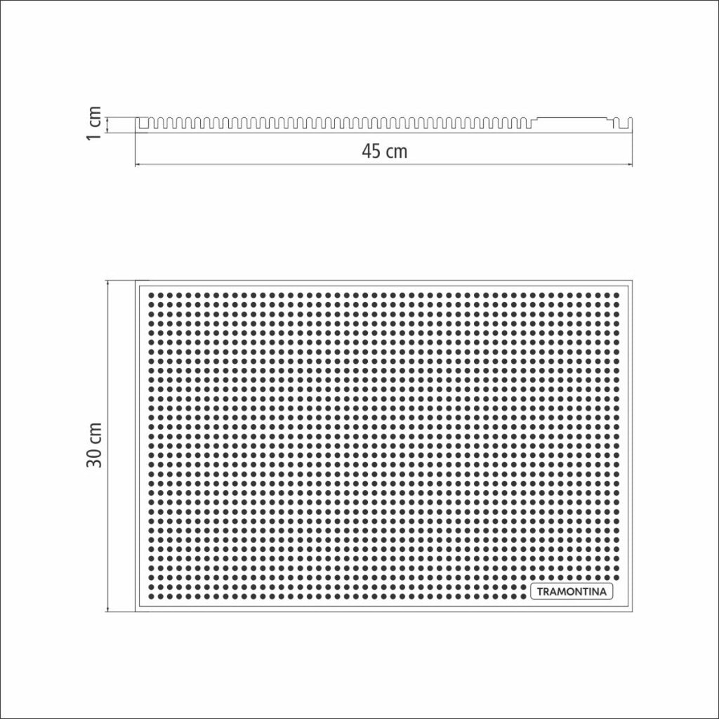 Tapete de Bar em PVC Antiderrapante para Balcão 45x30 cm