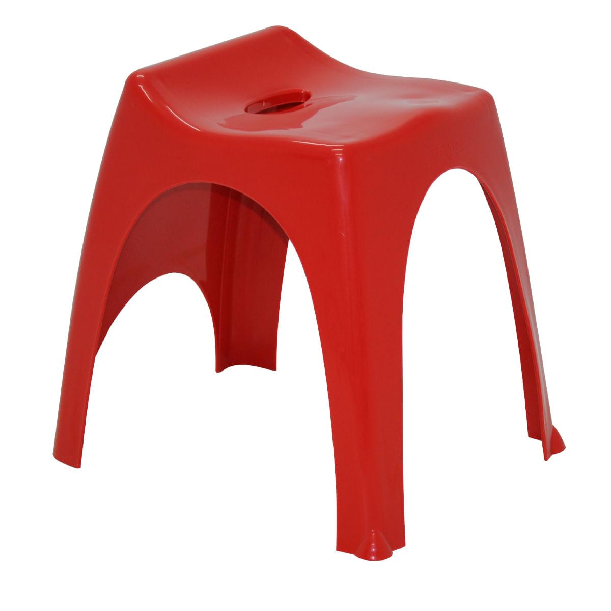 Banqueta Tramontina Enseada em Polipropileno Vermelho
