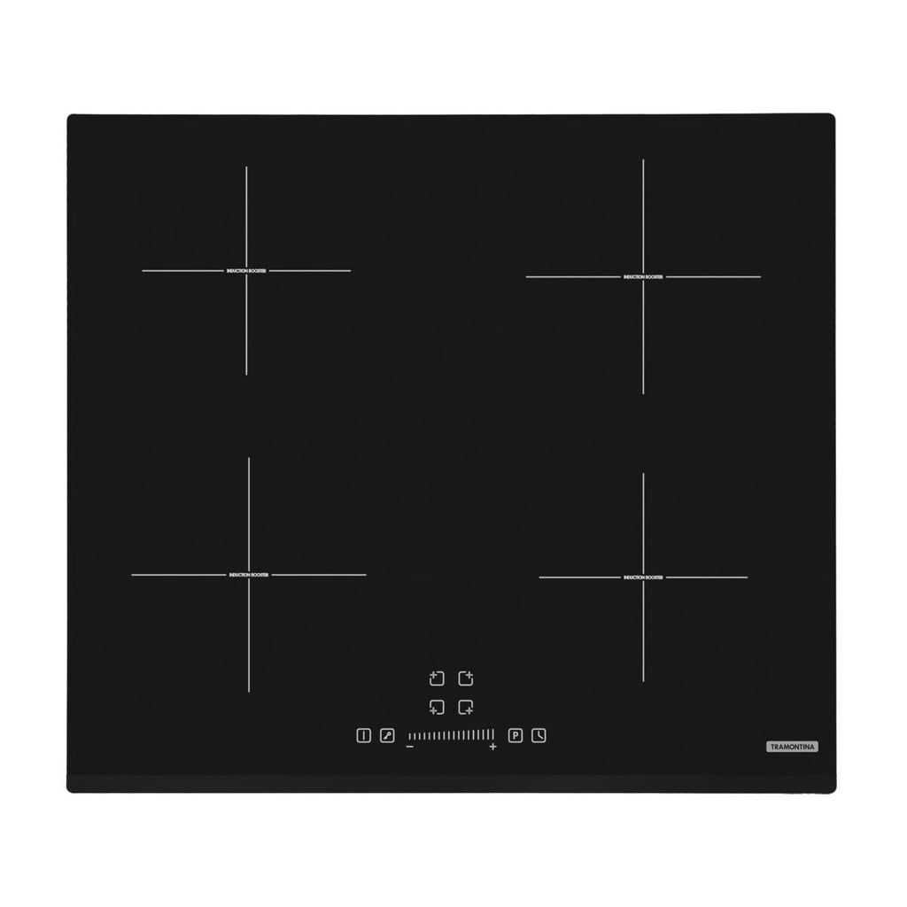 Cooktop por Indução Tramontina Square Slider B 4EI 60 Vitrocerâmico com Comando Touch 220 V