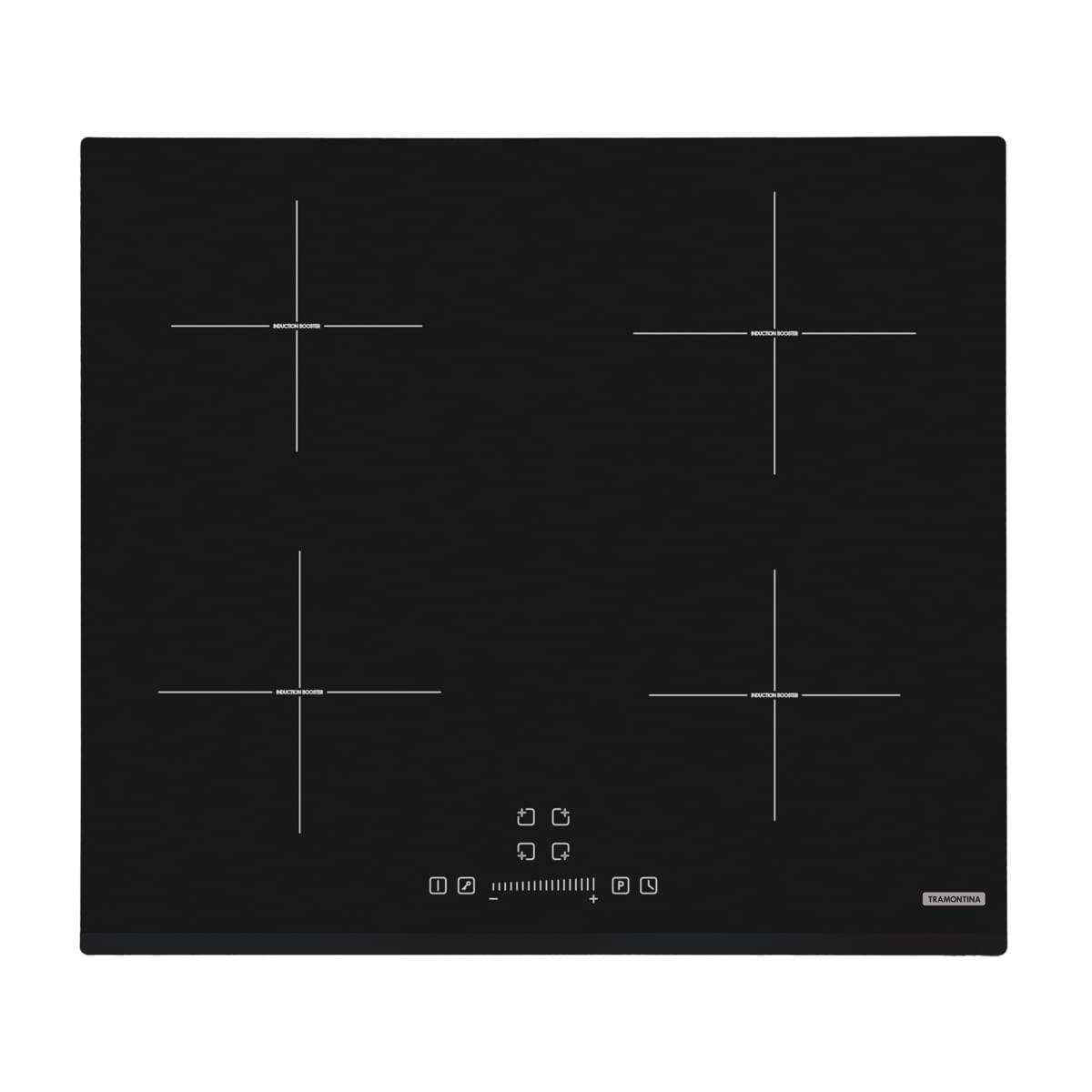 Cooktop por Indução Tramontina Square Slider B 4EI 60 Vitrocerâmico com Comando Touch 220 V