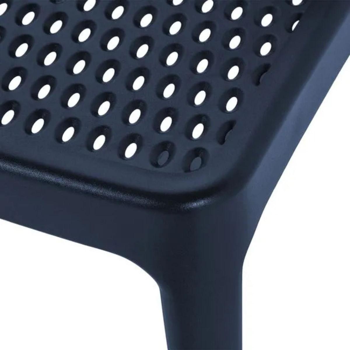 Cadeira Dots Azul Navy Empilhável em Polipropileno