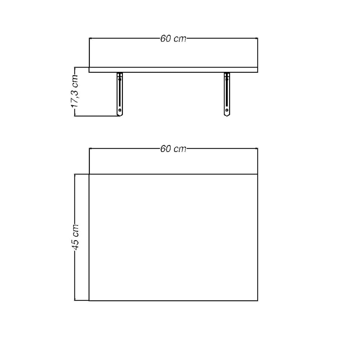 Prateleira Tramontina Branca com Suporte para Fornos 60 x 45 cm