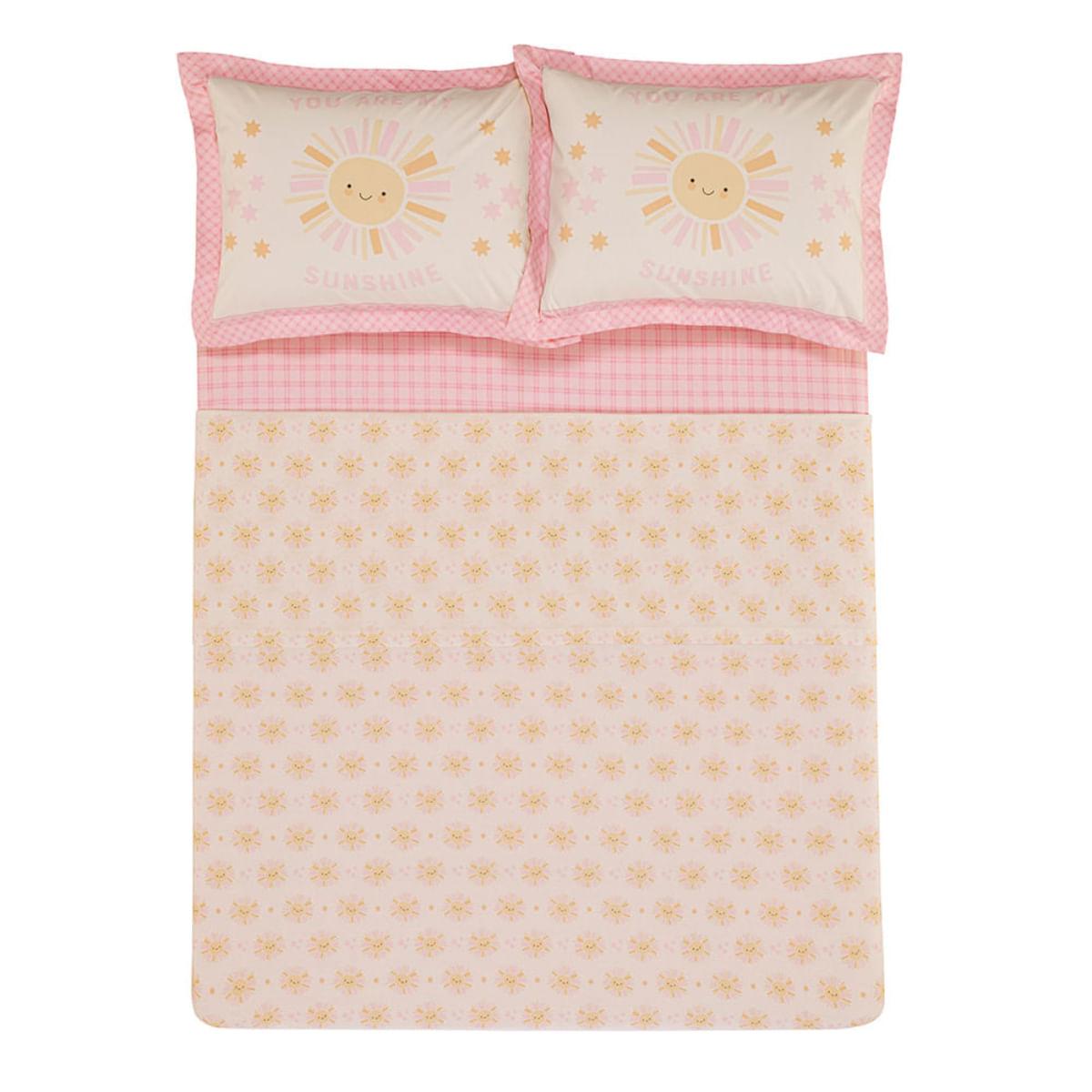 Jogo de Cama Infantil Casal Karsten 180 fios Percal Nina Estampado 100% Algodão