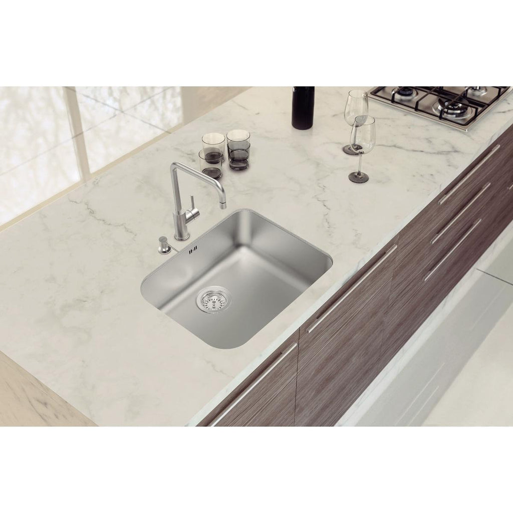 Cuba de Embutir Tramontina 50 x 40 cm Dora 50 BL em Aço Inox Acetinado com Válvula e Escape